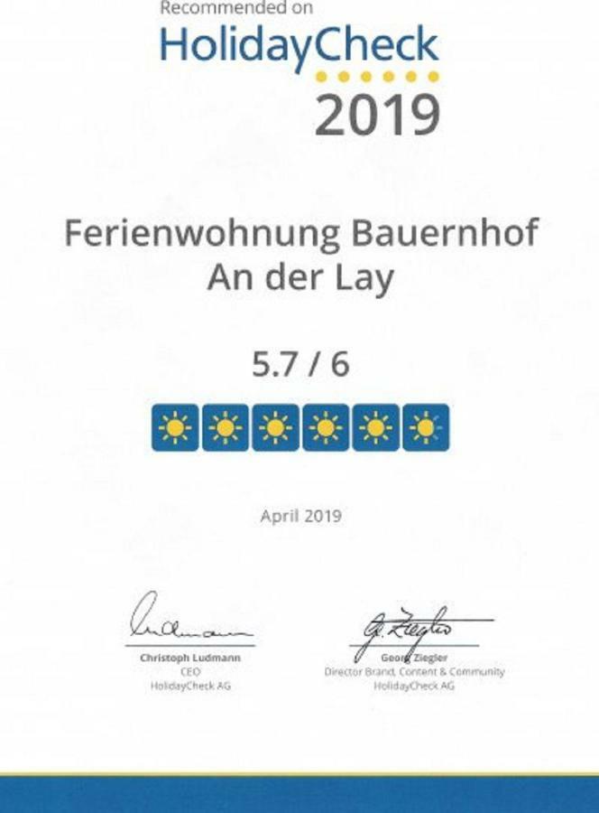 Bauernhof&Ferienwohnung An der Lay Kerpen  Exterior foto